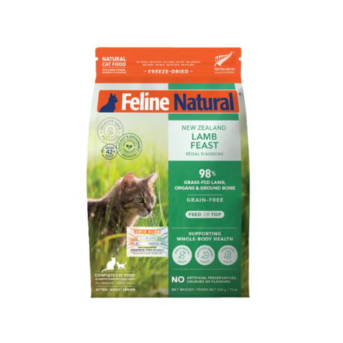 F9 Feline Natural 320g ((Lamb Feast)) Freeze-Dried Cat Food 凍乾脫水貓糧 單一蛋白 羊肉盛宴 320克 (F9-L320) 原裝行貨 (新包裝 升級版)